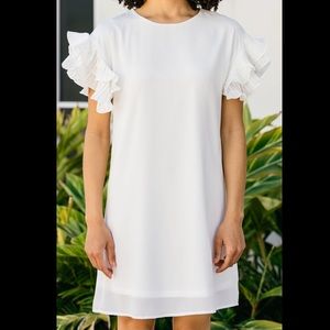 White Ruffle Dress